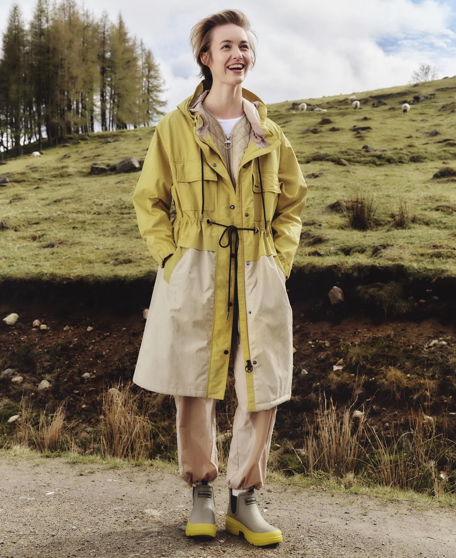 Barbour Womens Evie Jacket - Limeade
