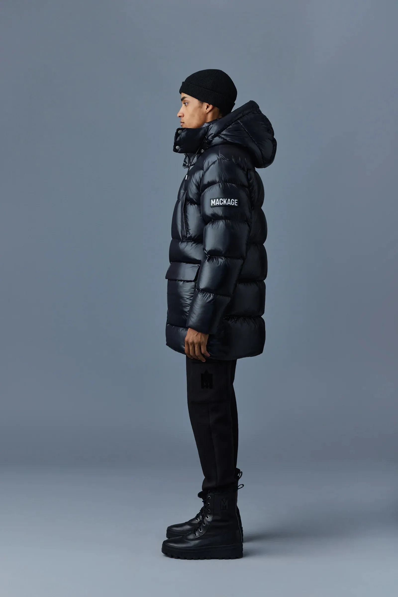 KENDRICK lustrous light down parka with hood (Black) - MP0012990001KENDR
