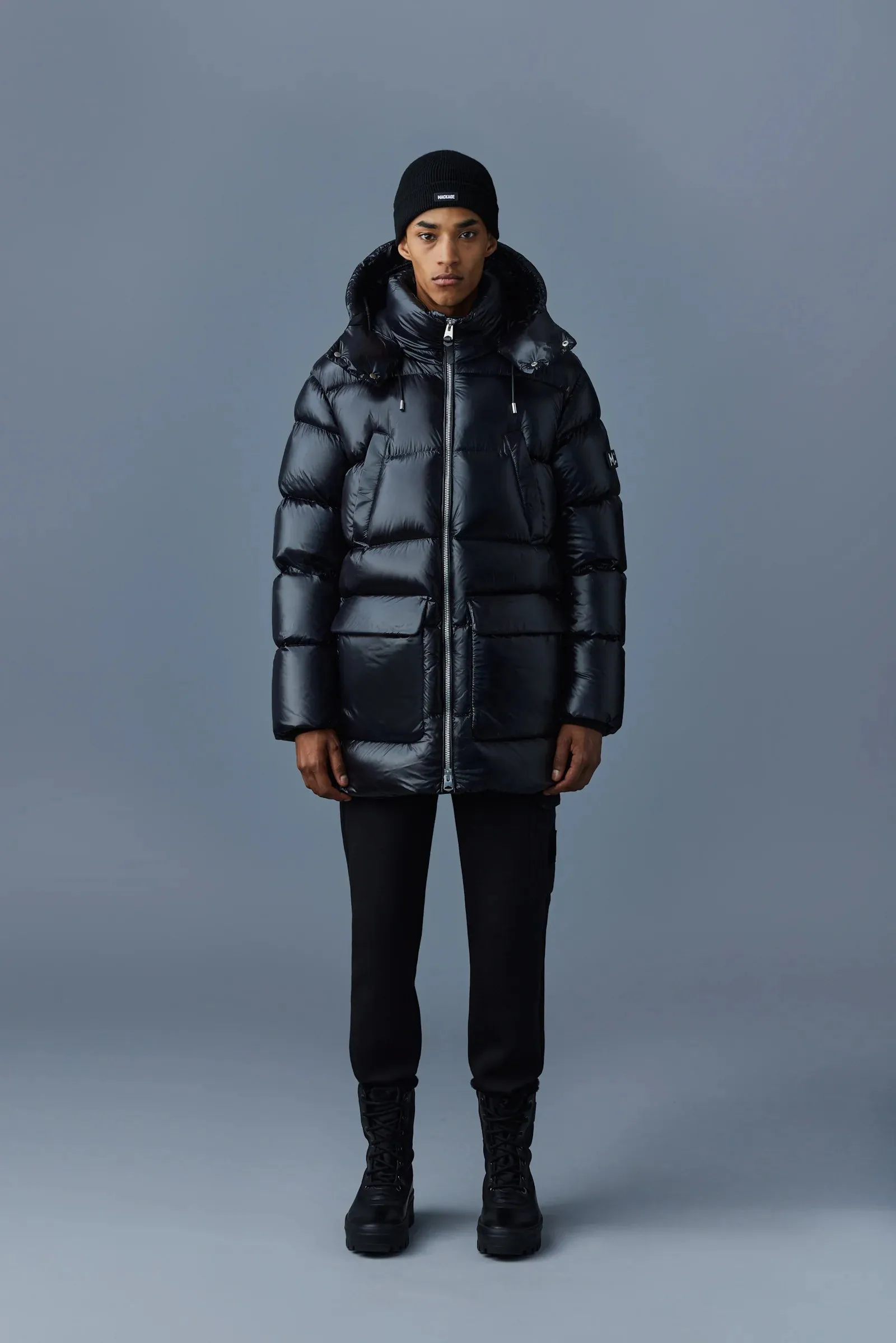KENDRICK lustrous light down parka with hood (Black) - MP0012990001KENDR