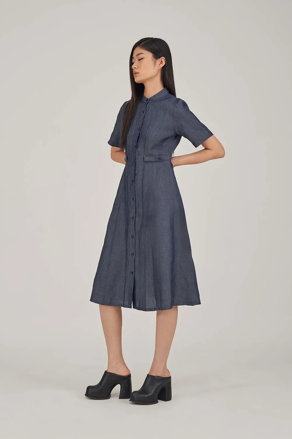 Kevith Denim Shirt Dress