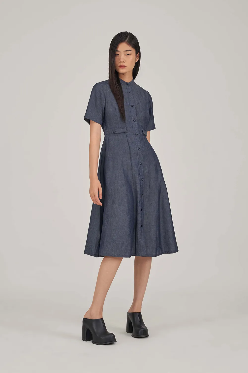Kevith Denim Shirt Dress