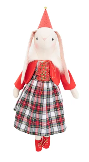 SOPHIE - SANTA'S RED CHRISTMAS TARTAN BIMBOM BUNNY