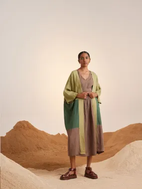 Summer Co-Ord Set Of 3 Cape Freya-Macha-Ash & Fern-Linen-Ss25-Fcs3-Maf-Cord