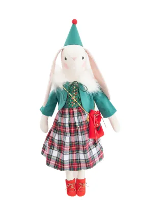 SUSANNE - SANTA'S GREEN CHRISTMAS TARTAN BIMBOM BUNNY