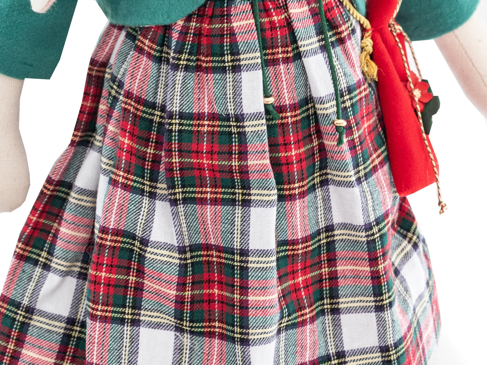 SUSANNE - SANTA'S GREEN CHRISTMAS TARTAN BIMBOM BUNNY