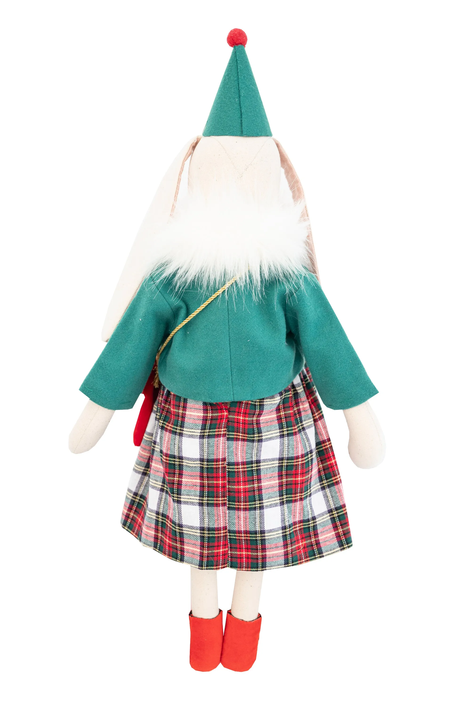 SUSANNE - SANTA'S GREEN CHRISTMAS TARTAN BIMBOM BUNNY