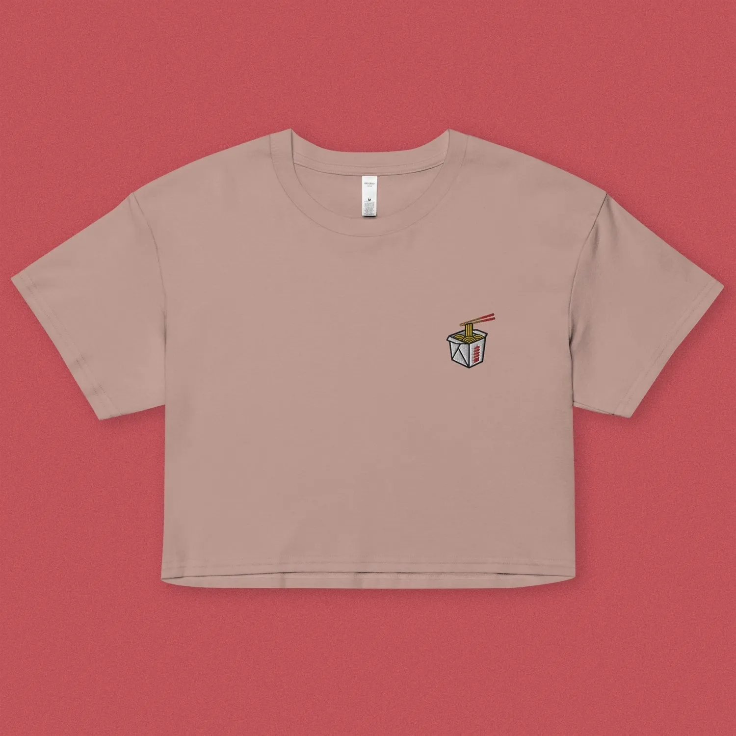 Takeout Box Embroidered Crop T-Shirt