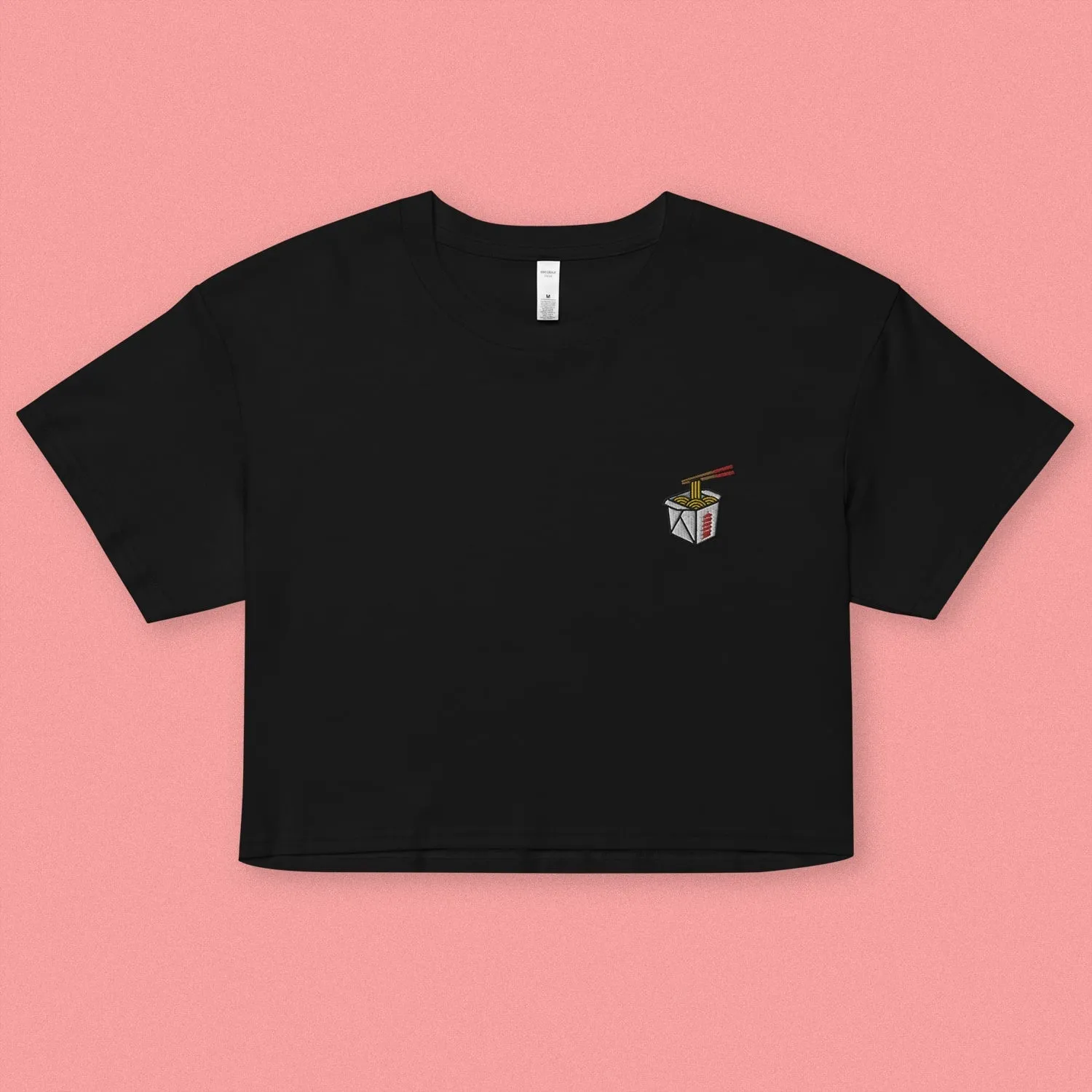 Takeout Box Embroidered Crop T-Shirt