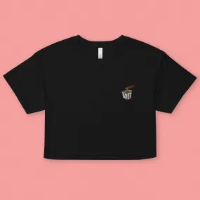 Takeout Box Embroidered Crop T-Shirt