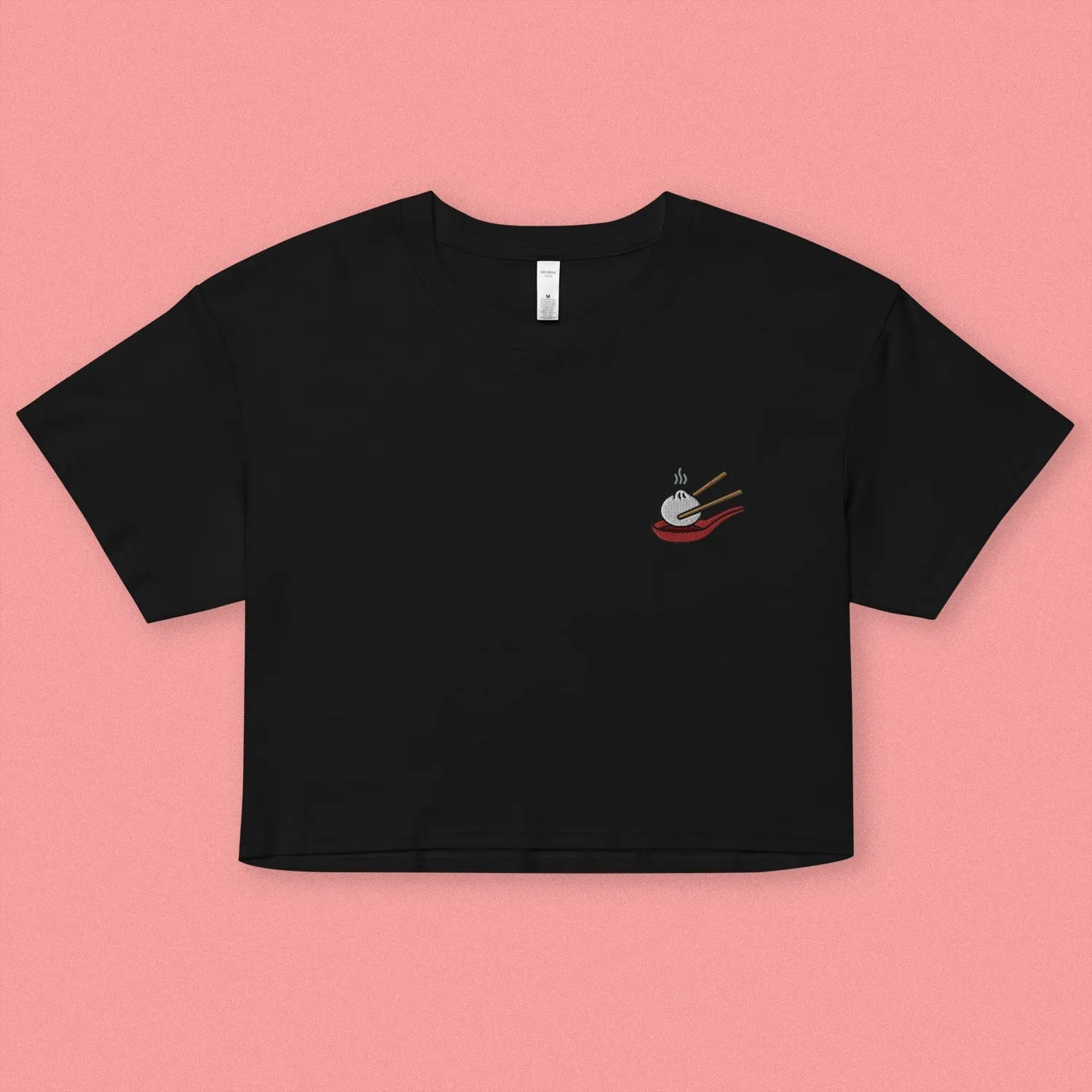 Xiao Long Bao Embroidered Crop T-Shirt