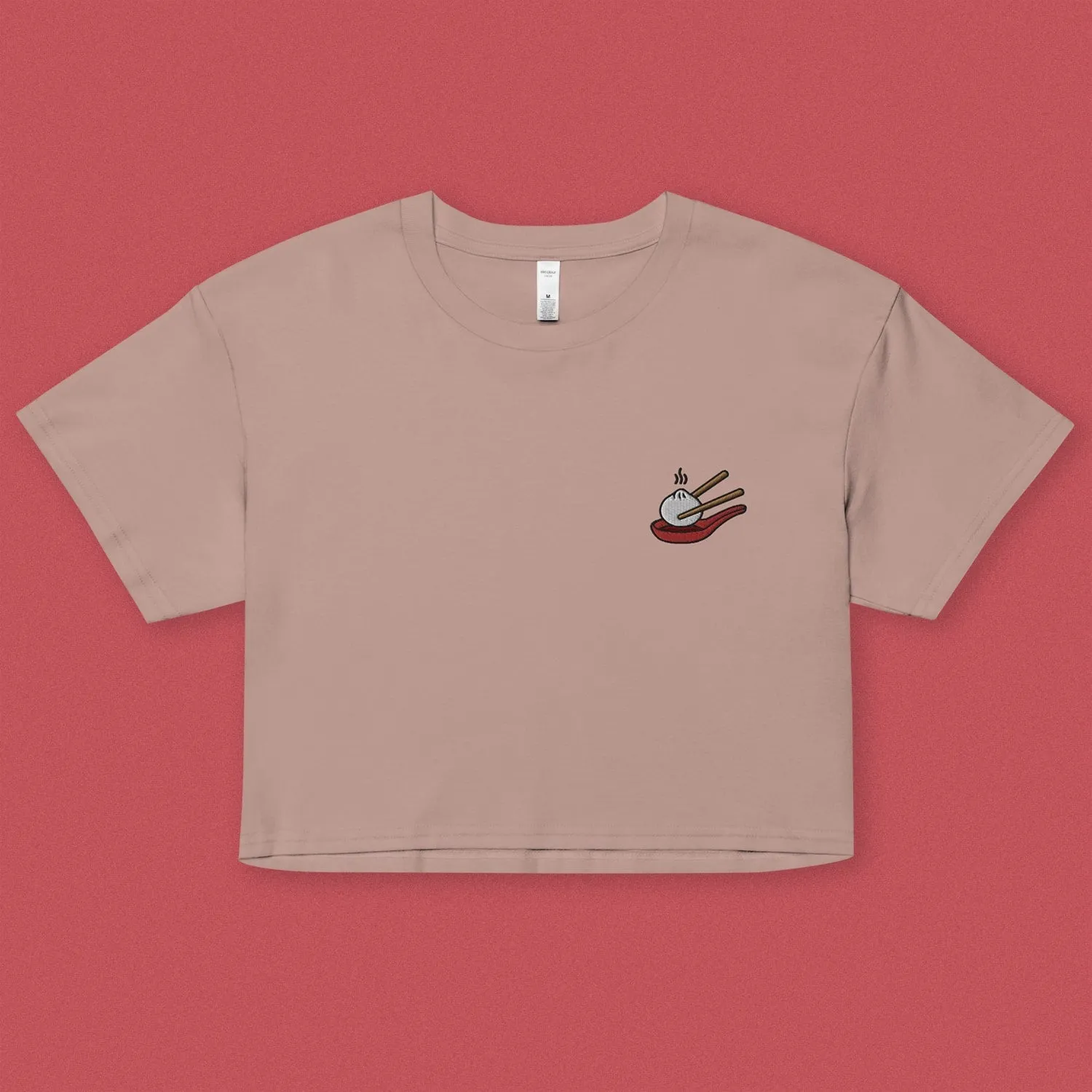 Xiao Long Bao Embroidered Crop T-Shirt
