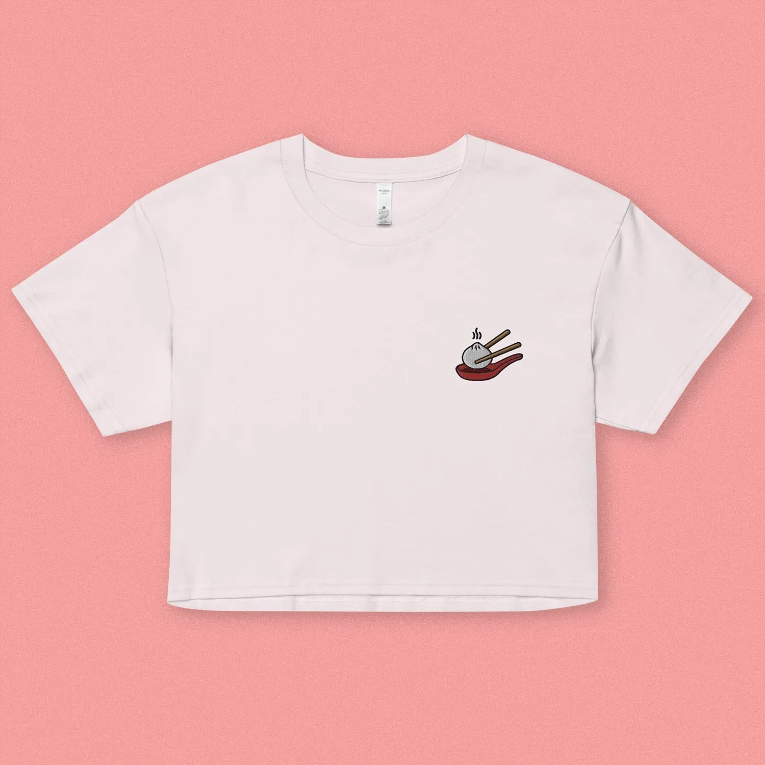 Xiao Long Bao Embroidered Crop T-Shirt