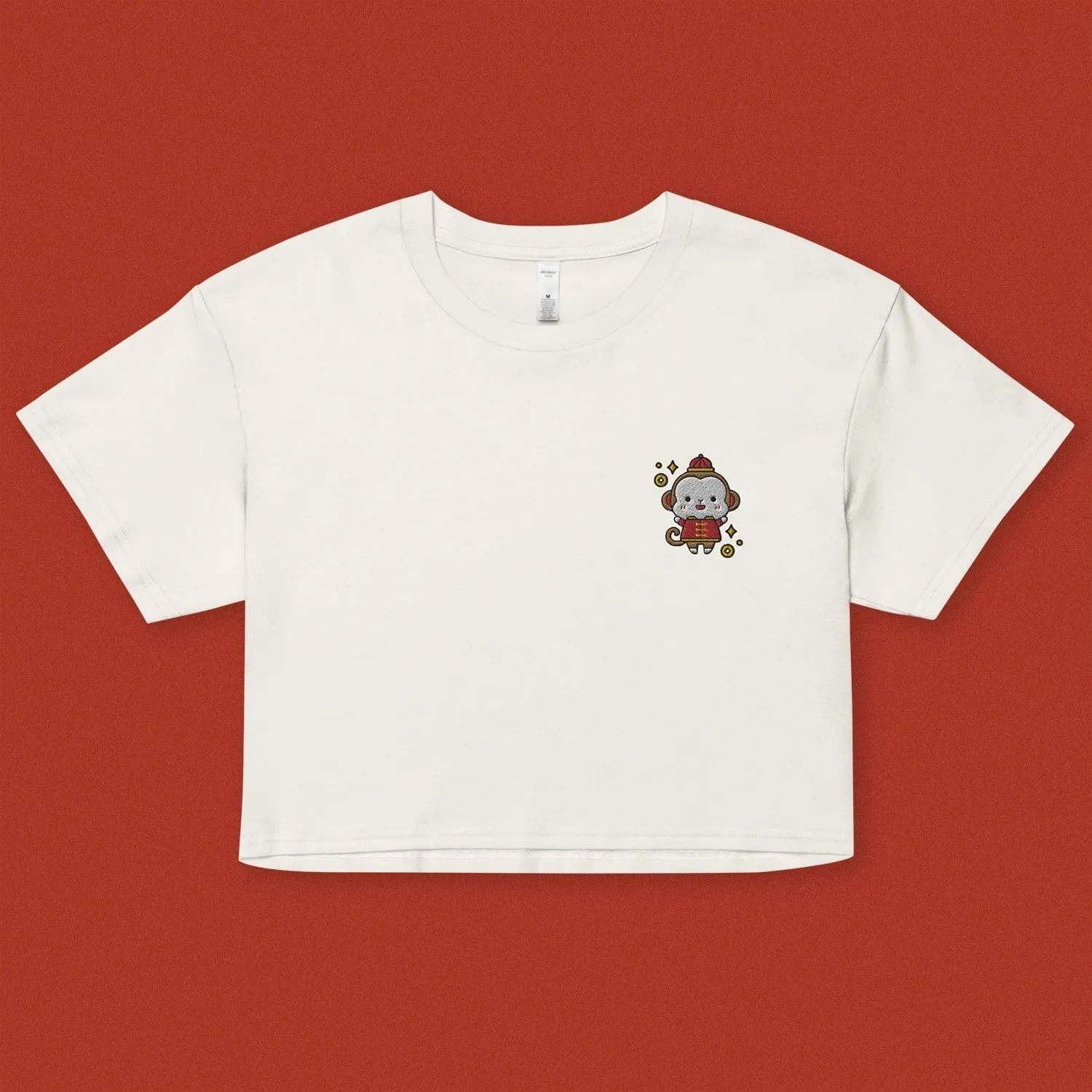 Year of the Monkey Embroidered Crop T-Shirt