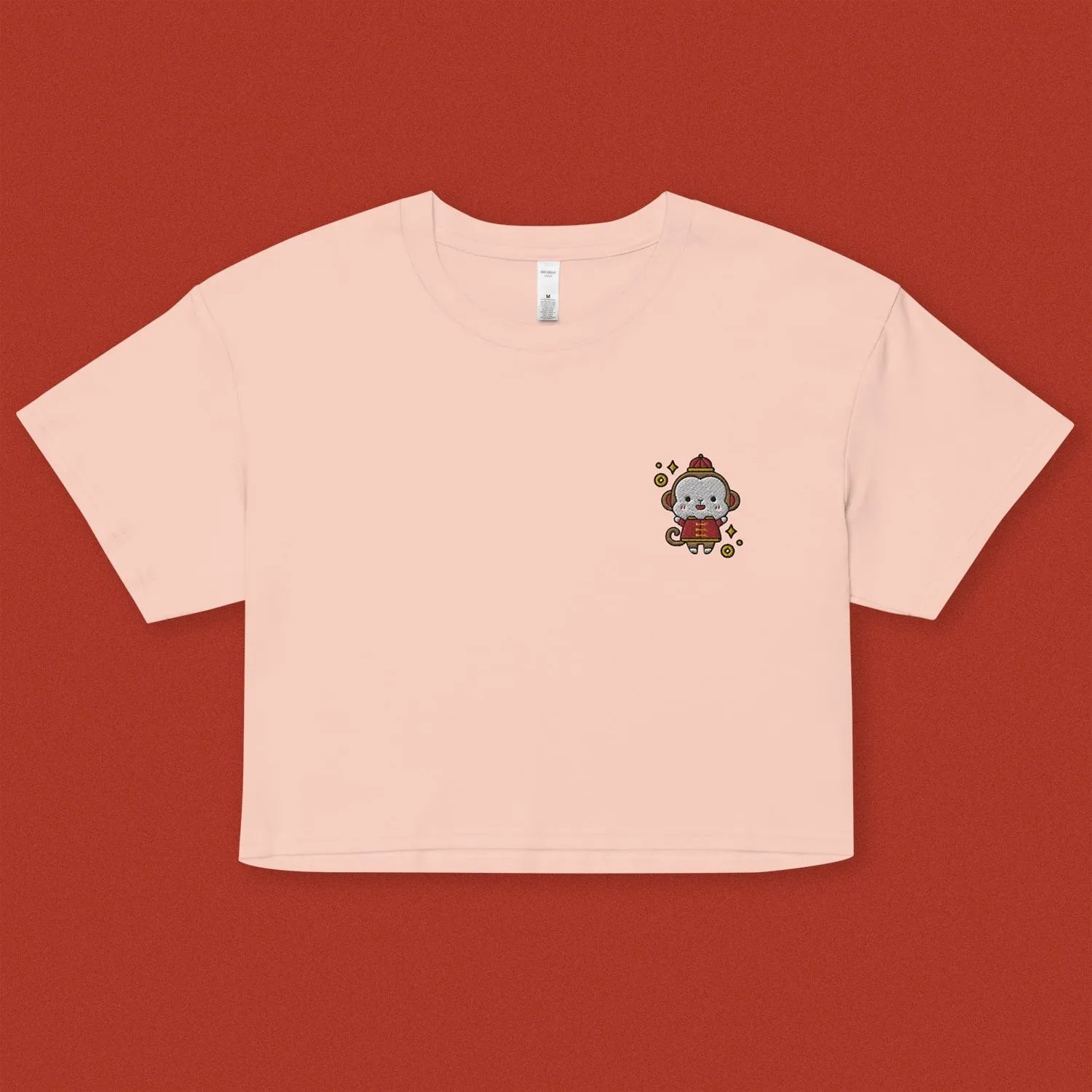 Year of the Monkey Embroidered Crop T-Shirt