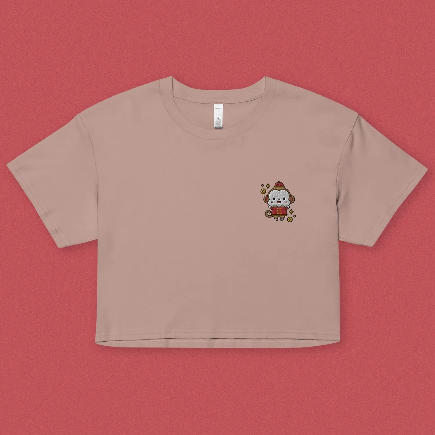Year of the Monkey Embroidered Crop T-Shirt