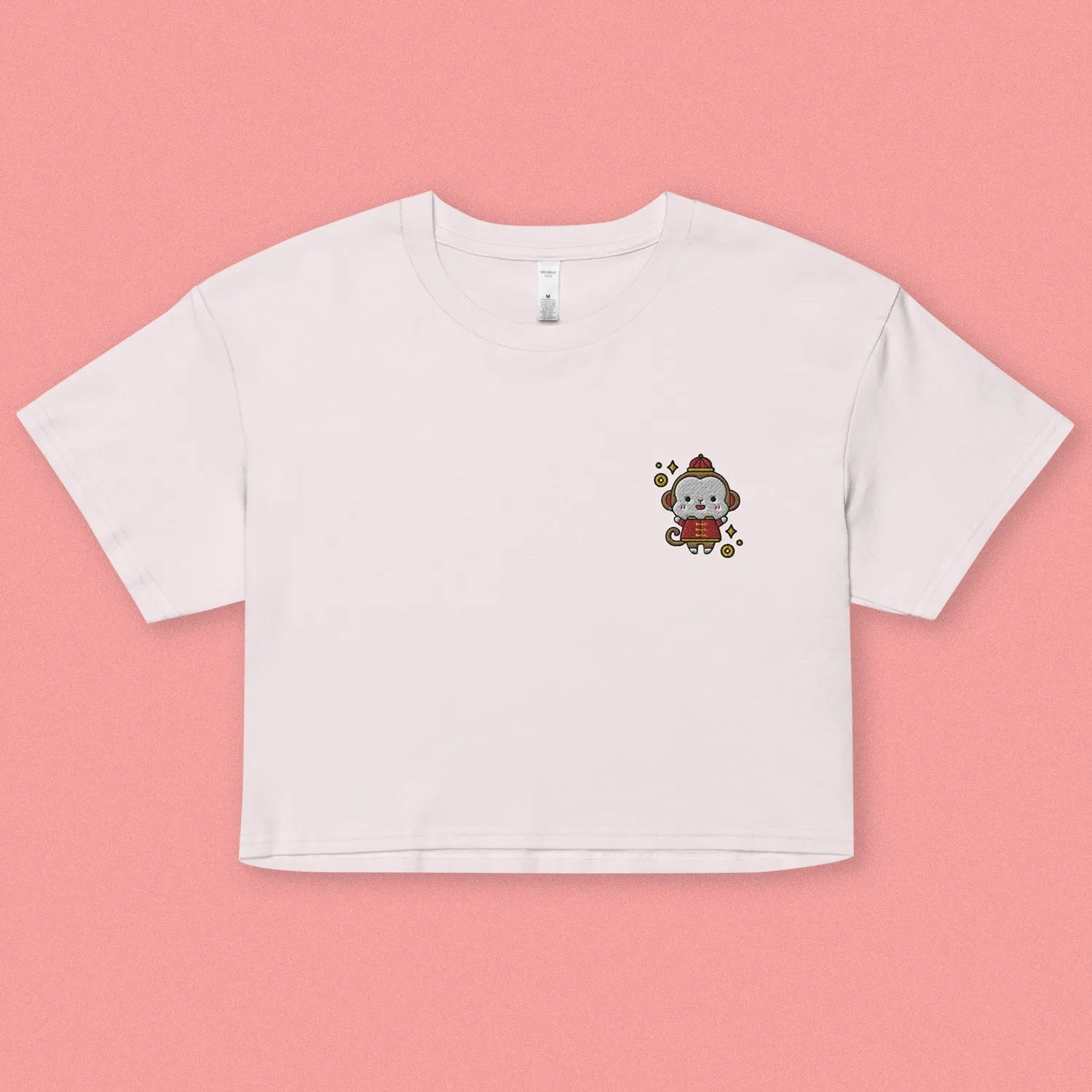 Year of the Monkey Embroidered Crop T-Shirt